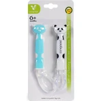Cangaroo Baby Panda - 2 cucharas de silicona - Azul