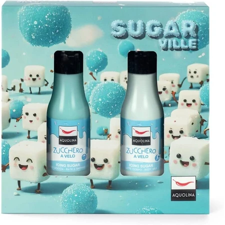Set de regalo «Icing Sugar» de Aquolina: gel de ducha 125 ml + loción corporal 125 ml