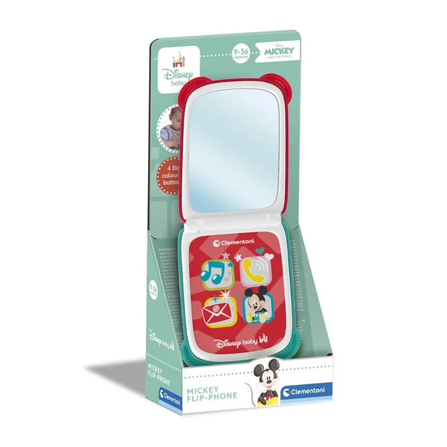 Clementoni Mickey Flip Phone - Interactive Toy Smartphone