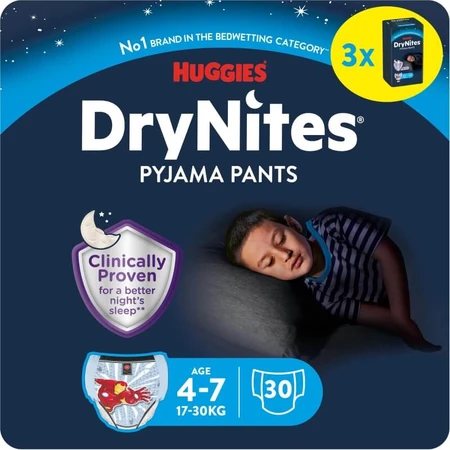 Pañales para bebés Huggies Drynites para niños 17–30 kg, paquete de 10 pañales