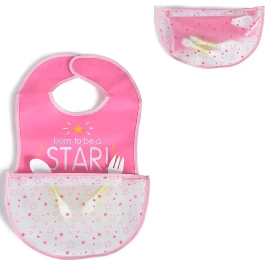 Cangaroo Glam - Waterdicht slabbetje - Roze