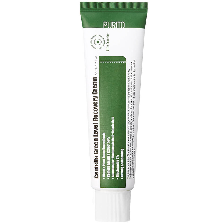 Centella Green Level Recovery Face Cream, 50 ml, Purito