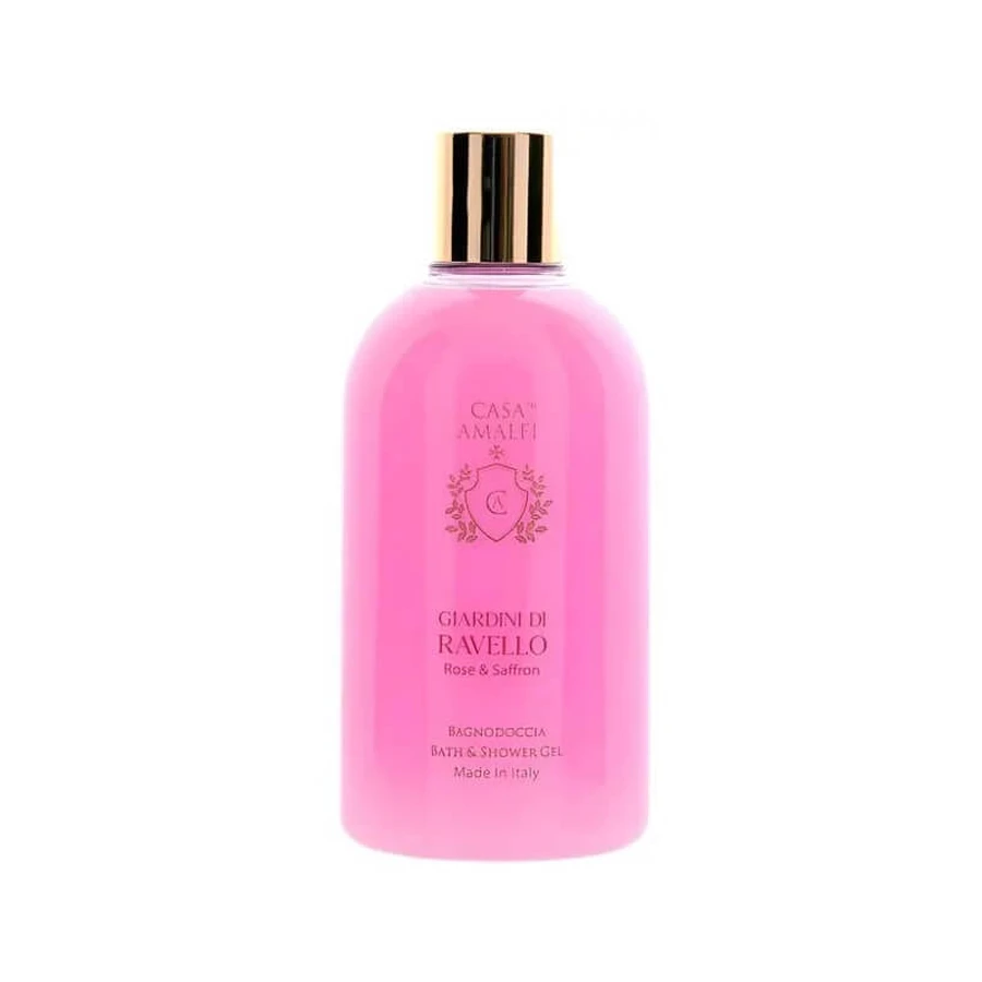 Casa Amalfi Giardini di Ravello - Gel de ducha de rosa y azafrán, 500 ml