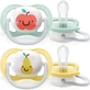 Avent Ultra Air Happy 0-6 maanden - 2 siliconen fopspenen - fruit