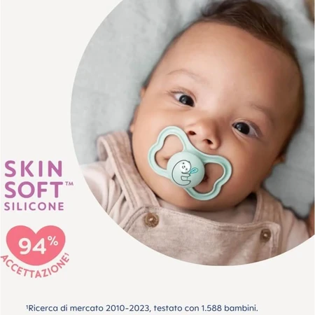 Mam Air 2-6 mois - Lot de 2 tétines en silicone - Rose