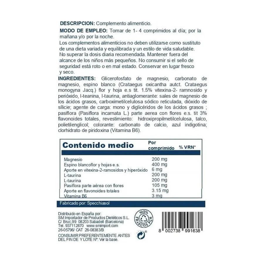 Specchiasol Ansiolev 45 Tabletten – Nahrungsergänzungsmittel für das psychische Wohlbefinden