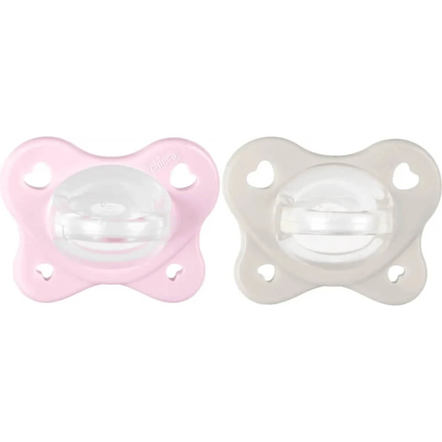 Chicco Physioforma Dual Soft 2-6 meses - 2 chupetes - rosa