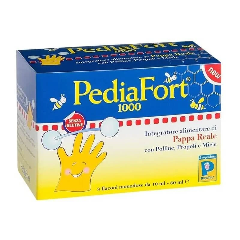 Pediafort1000 - Herstellend voedingssupplement, 8 flacons van elk 10 ml