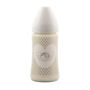Suavinex Special - Biberón de silicona con tetina de 3 posiciones, a partir de 0 meses, 270 ml
