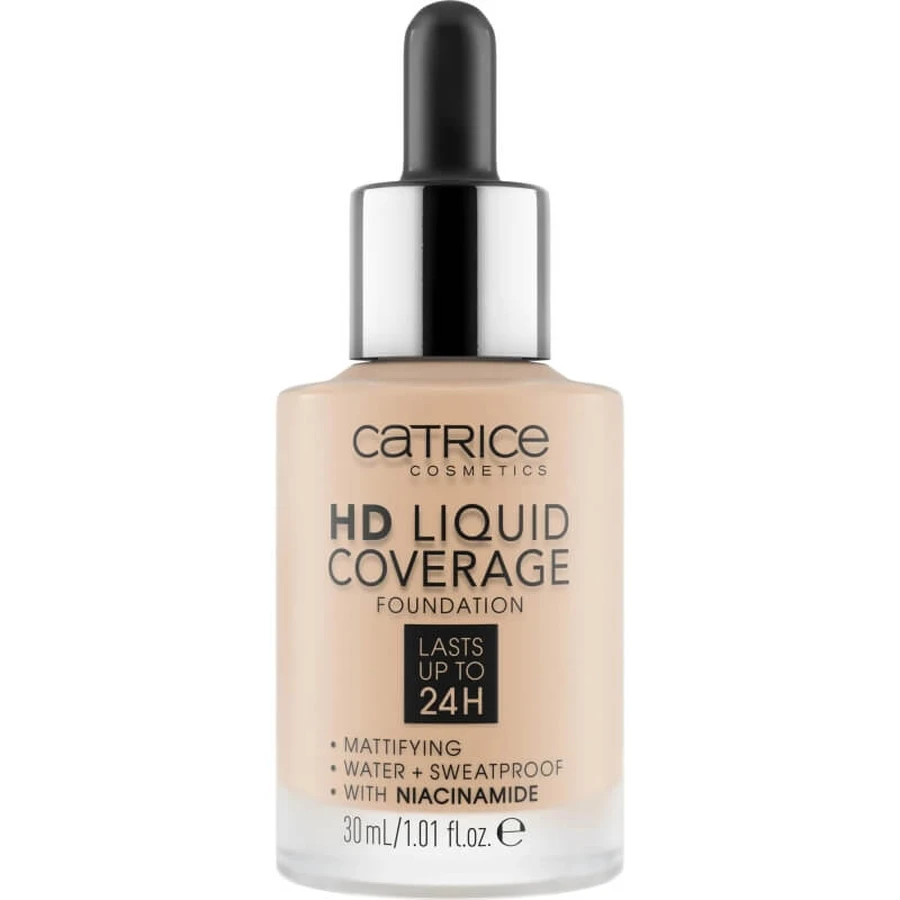 Catrice HD Liquid Coverage – mattierende Flüssiggrundierung – Nr. 010 Light Beige