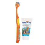 Kit Silver Care Junior: cepillo de dientes de cerdas suaves + pasta dentífrica anticaries con sabor a chicle, 50 ml