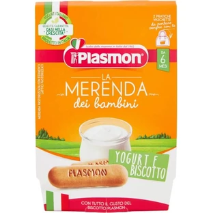 Plasmon Kindersnack: Koekjes en yoghurt, 2 x 120 g