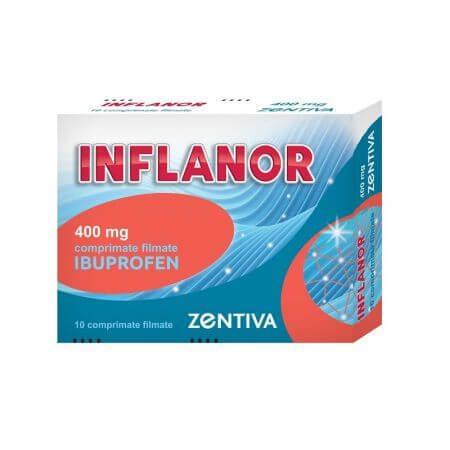 Inflanor, 400 mg, 10 comprimés pelliculés, Zentiva