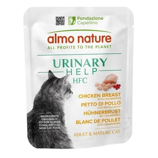 Almo Nature Almo HFC Cat Urinary Help Kipfilet - Natvoer voor volwassen katten ter ondersteuning van de urinewegen, 50 g