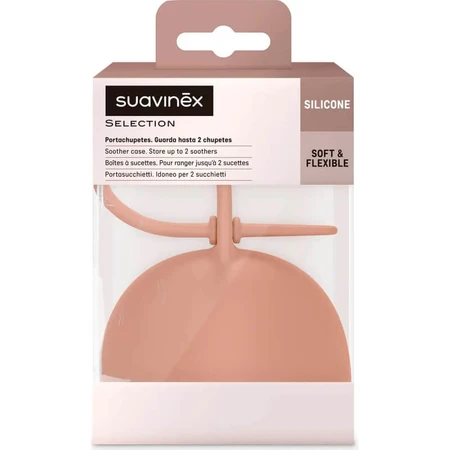 Suavinex Selection Color Essence – Schnullerhalter aus Silikon – Orange Sunset