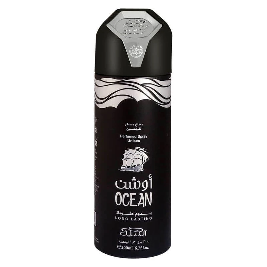 Nabeel Ocean - deodorant spray parfumat unisex, cu efect răcoritor, 200 ml