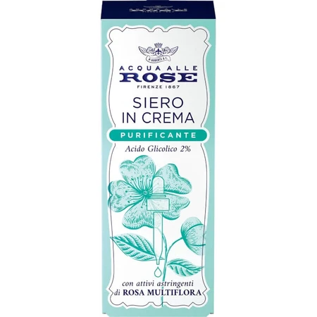 Reinigendes, cremiges Gesichtsserum mit Rosenwasser 30 ml