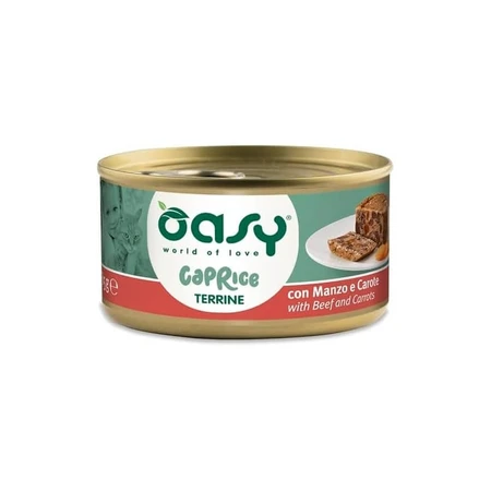 Oasy Wet Cat Caprice Pot met rundvlees en wortel - Compleet voer voor volwassen katten, 85 g