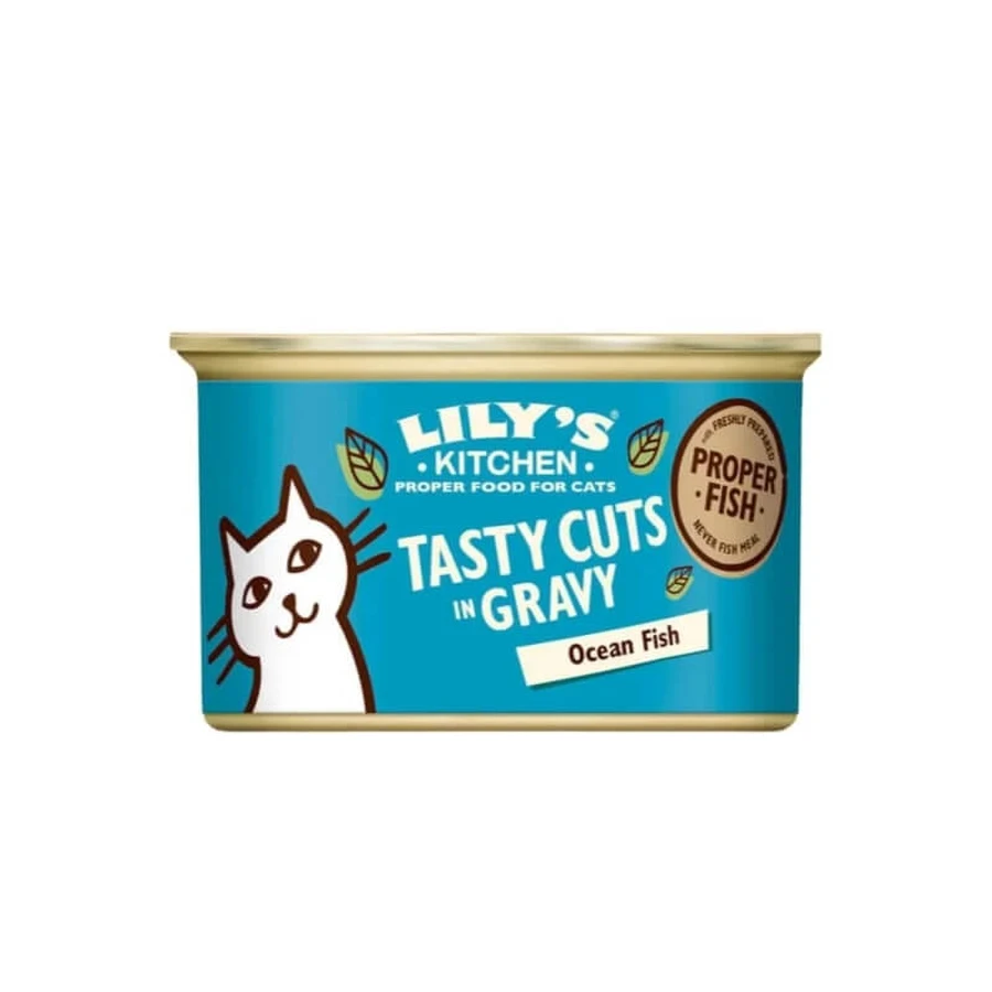 Lily's Kitchen Lily's Kitchen Bouchées de poisson de mer en sauce - Aliment complet pour chats adultes, 85 g