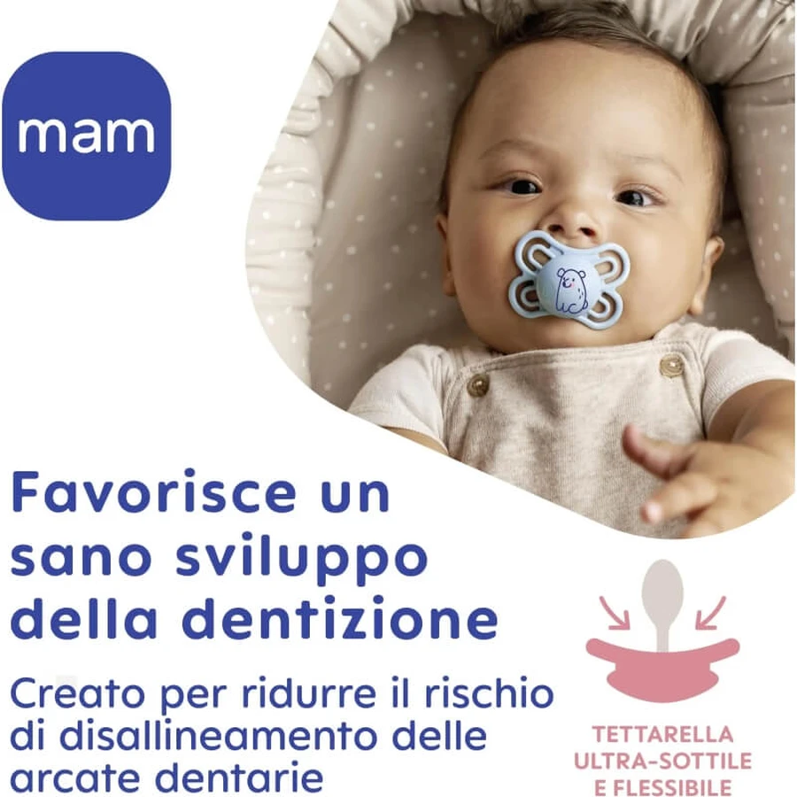 Mam Perfect 16 meses+ - Chupete de silicona azul claro