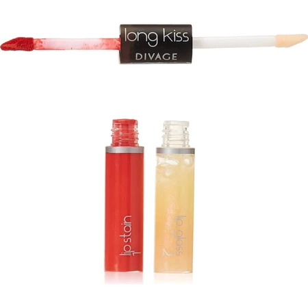 Barra de labios y brillo de labios 2 en 1 Divage Long Kiss, n.º 09 Naranja