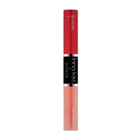 Barra de labios y brillo de labios 2 en 1 Divage Long Kiss, n.º 09 Naranja