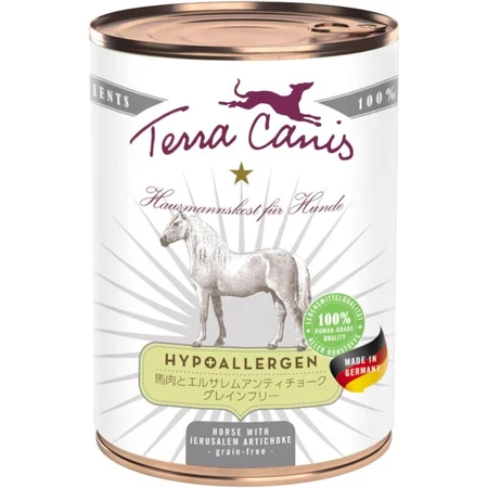 Terra Canis Hypoallergenic Horse z topinamburem – kompletna karma mokra dla dorosłych psów, 400 g: ceny i cechy