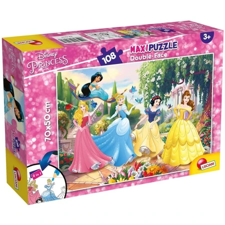 Lisciani Disney Princess Super Maxi 108-delige dubbelzijdige kleurpuzzel