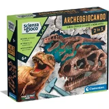 Clementoni Archeogiocando 19324 - Reusachtige T-Rex-schedel en 2-in-1-skelet - Wetenschappelijk speelgoed