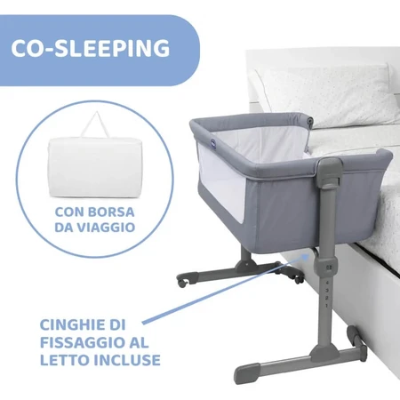 Chicco next2me essential – Beistellbett – Stone re_lux