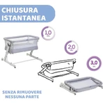 Chicco next2me popup – pătuț pentru dormit împreună, culoare grey mist