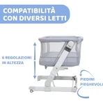 Chicco next2me popup – pătuț pentru dormit împreună, culoare grey mist