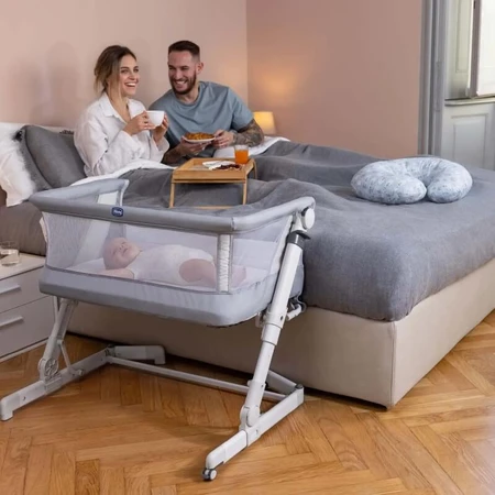 Chicco next2me popup – pătuț pentru dormit împreună, culoare grey mist