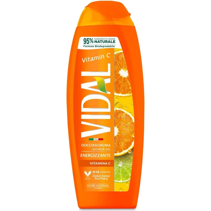 Vidal Vitamin C - Gel de ducha energizante, 250 ml