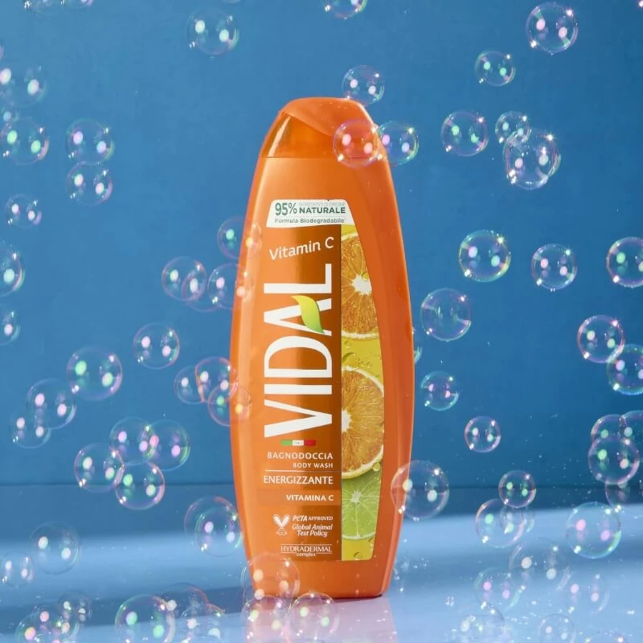 Vidal Vitamin C - Gel de ducha energizante, 250 ml