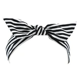 Ib Fashion Haarband – schwarz-weiß gestreiftes Design
