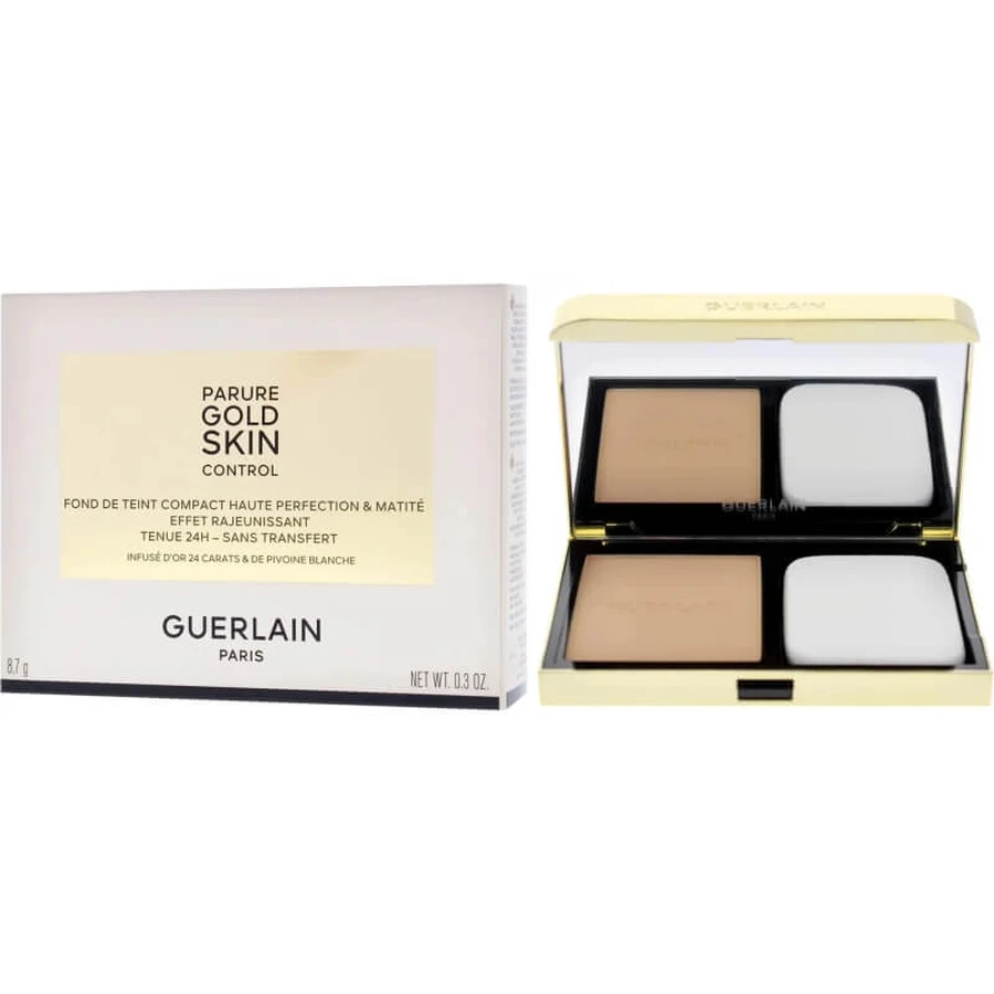 Guerlain parure gold skin control - fondotinta compatto matte - n. 3n neutro