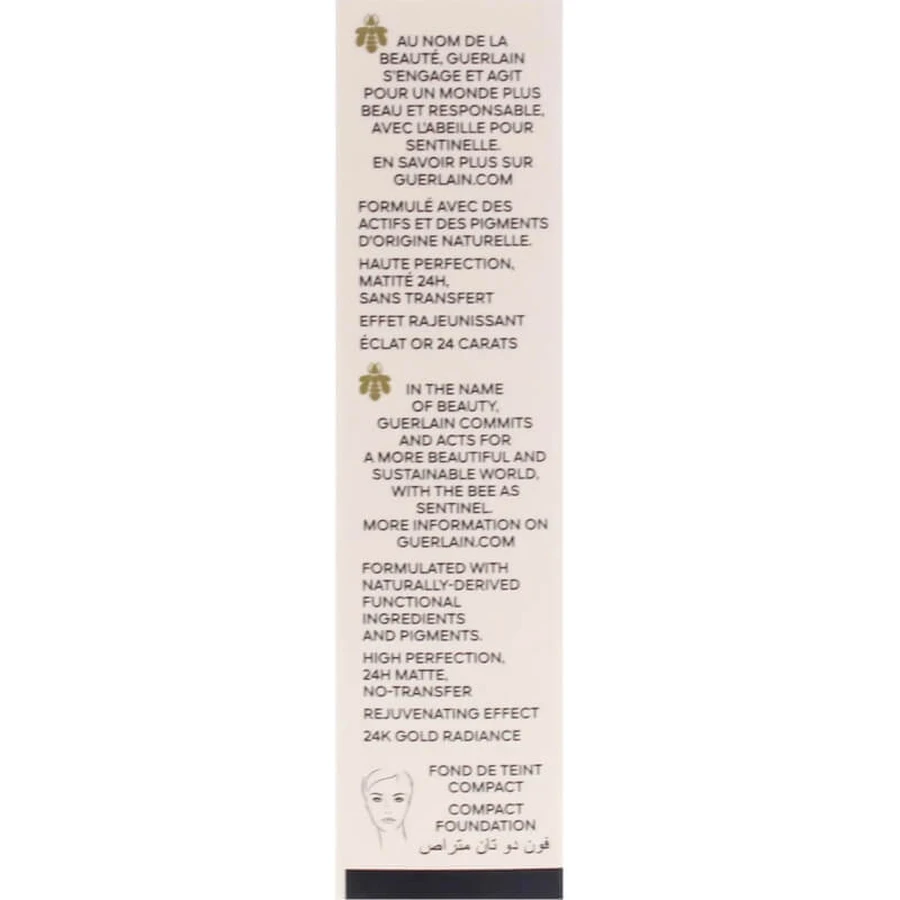 Guerlain parure gold skin control - fondotinta compatto matte - n. 3n neutro