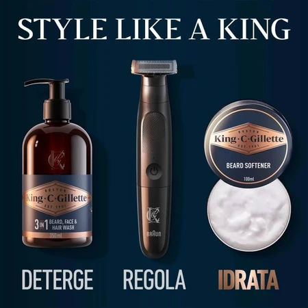 Gillette king c. gillette - balsamo delicato da barba 100 ml