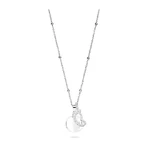 Mamijux Call the Angels - Stalen ketting met verzilverde voetvormige hanger