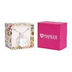 Mamijux Call the Angels - Stalen ketting met verzilverde voetvormige hanger