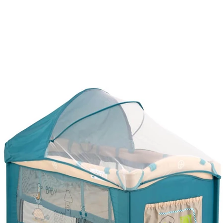 Milly Mally Deluxe 6-in-1 reiswieg met verschoontafel, schommelstoel en wieltjes - lichtblauw