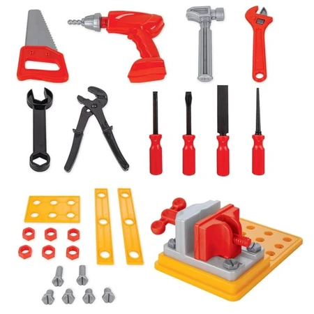 Zestaw zabawek „Pilsan Toy Toolbox” – zestaw dla dzieci z 34 akcesoriami, dla dzieci w wieku 3–5 lat: ceny i cechy
