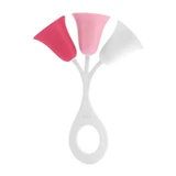 Chicco Trillino Pink Tulip - Easy-to-hold rattle for babies made from recycled and organic plastic, 3–18 months