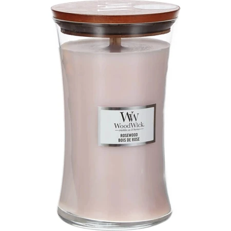 Woodwick Rosewood - Large Hourglass Scented Candle, 609 g