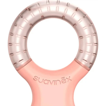 Suavinex Cooling Teething Ring - Teether for 4+ Months, Pink
