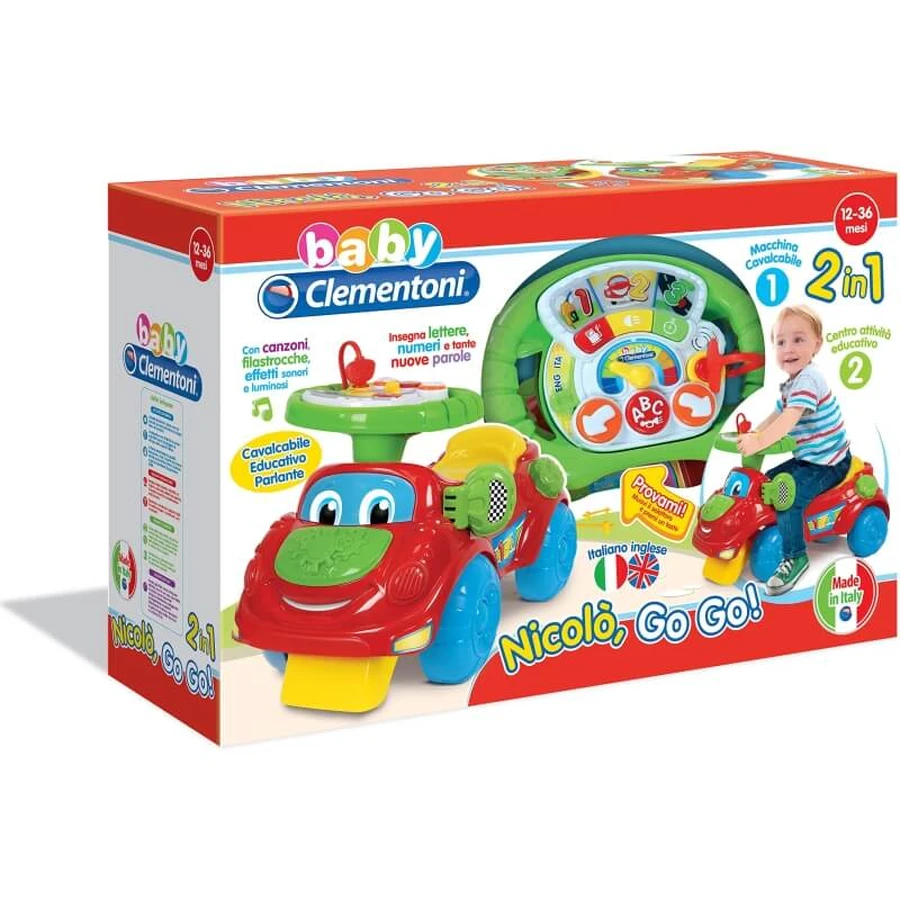 Clementoni Rutschauto „Nicolo Go Go“ 2-in-1, 12–36 Monate