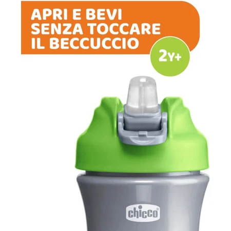 Tasse à couvercle rabattable Chicco Green, 350 ml