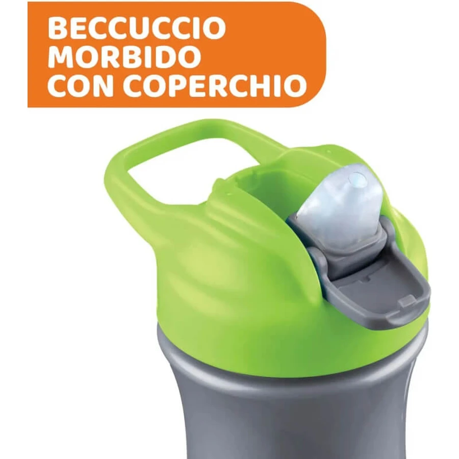 Tasse à couvercle rabattable Chicco Green, 350 ml