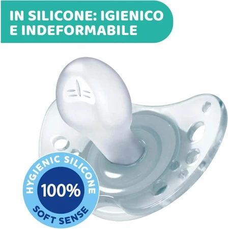 Chicco Physio Air Boy Silicone Pacifier, 6–12 months, 2-pack